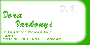 dora varkonyi business card