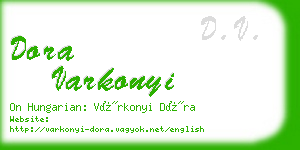 dora varkonyi business card